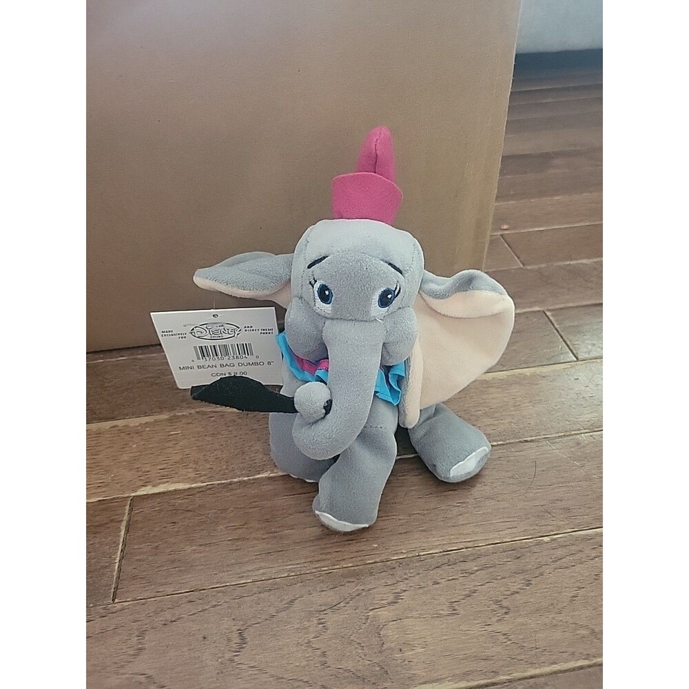 Disney Parks Dumbo Bean Bag Plush Toy Elephant 8" Stuffed Animal Walt Disney